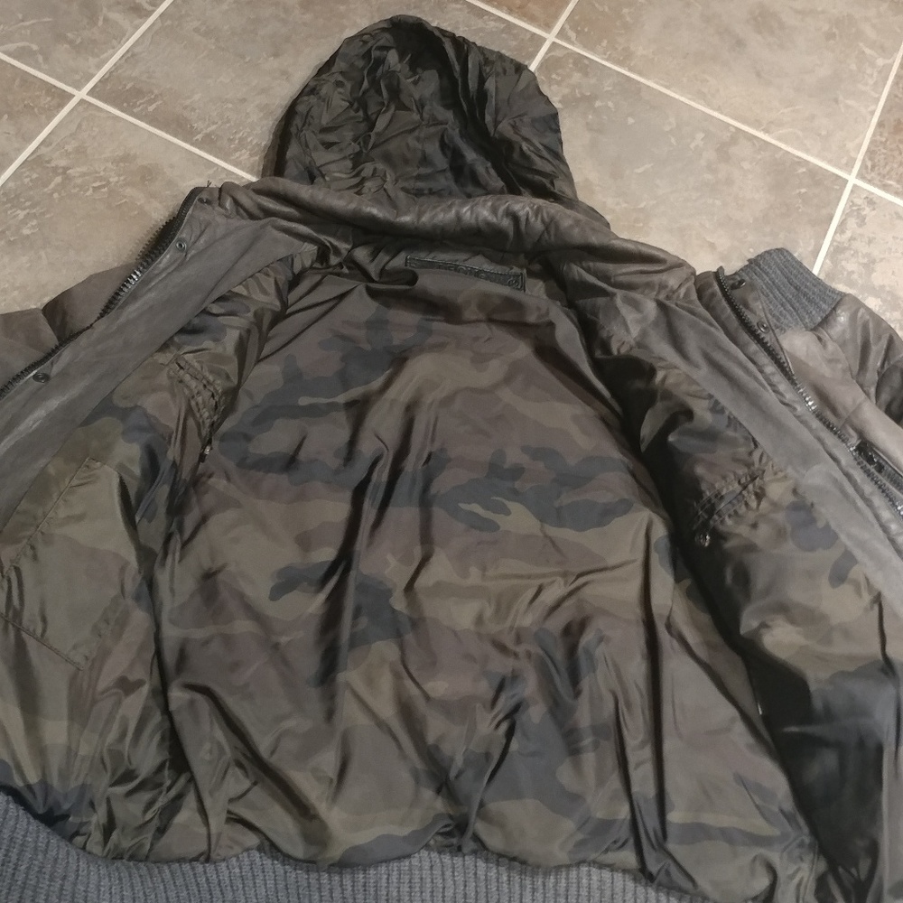 DROMe Leather Jacket A/I '10-'11 Sz M Camouflage